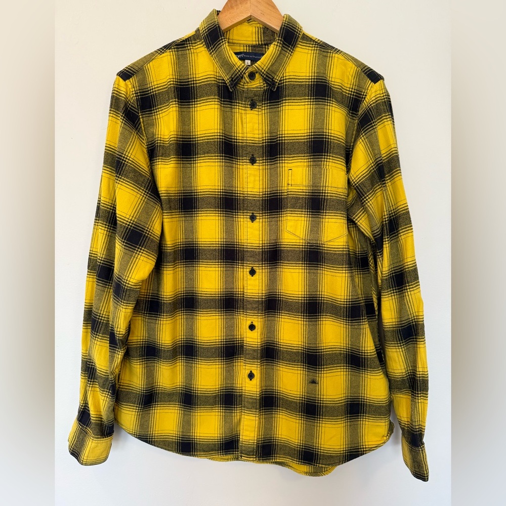 LEVI’s Made & Crafted Standard Shirt Charro Black/yellow Plaid Men’s Large